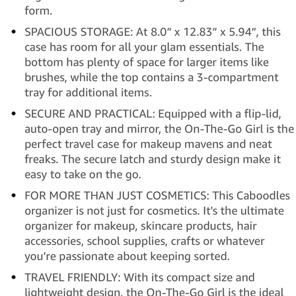 BNWT RETRO CABOODLES ON THE GO LARGE MAKEUP CASE - Picture 15 of 16